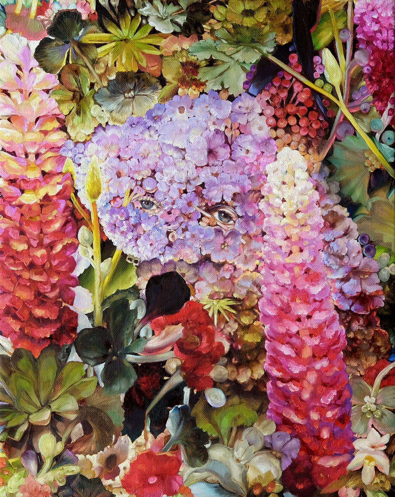 Karla Marchesi, Hide and seek, 2024, Öl auf Leinwand, 50 cm x 40 cm, Preis auf Anfrage, Galerie Cyprian Brenner