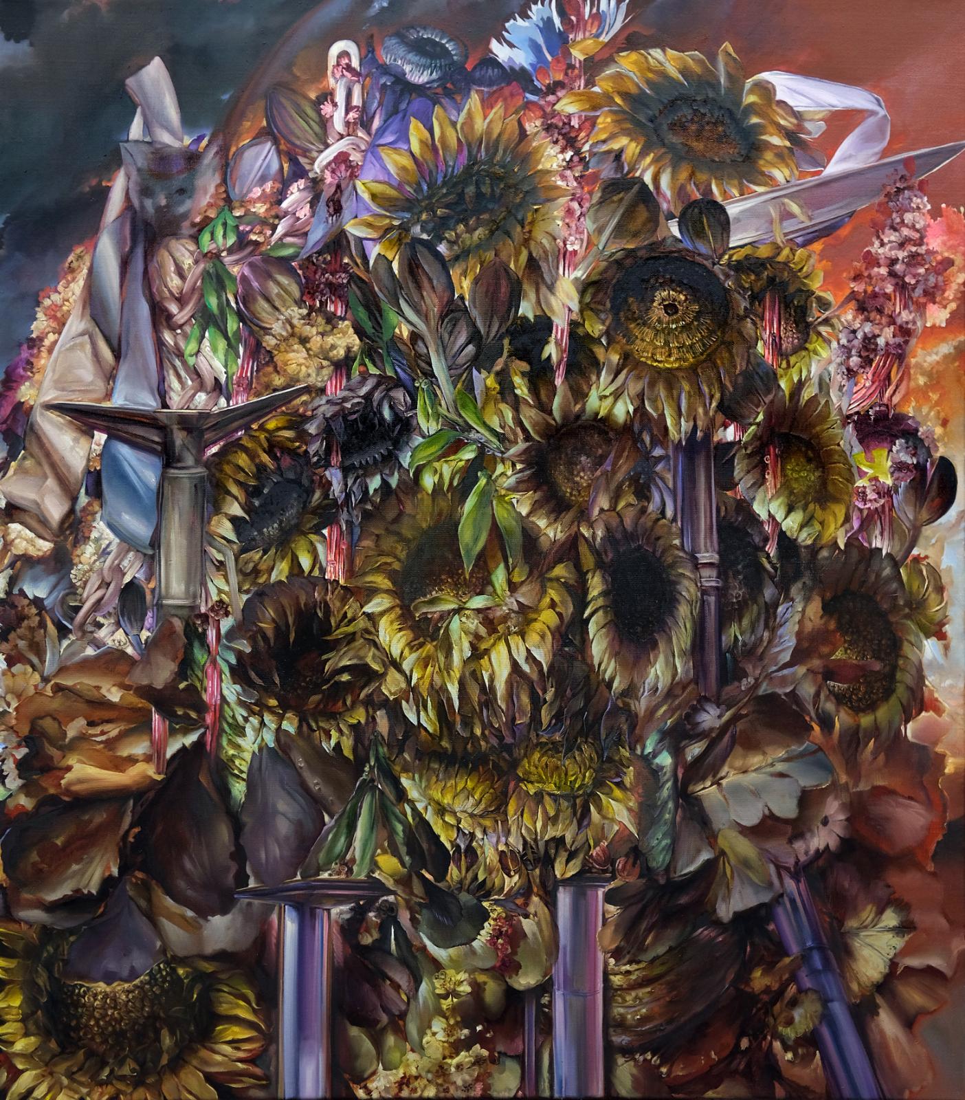 Karla Marchesi, No sun, 2024, Öl auf Leinwand, 120 cm x 105 cm, Preis auf Anfrage, Galerie Cyprian Brenner