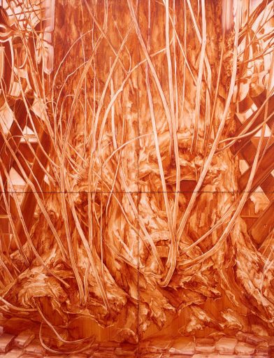 Karla Marchesi, Offshoot, 2014, Öl auf Holz, 130 cm x 99 cm, Preis auf Anfrage, Galerie Cyprian Brenner