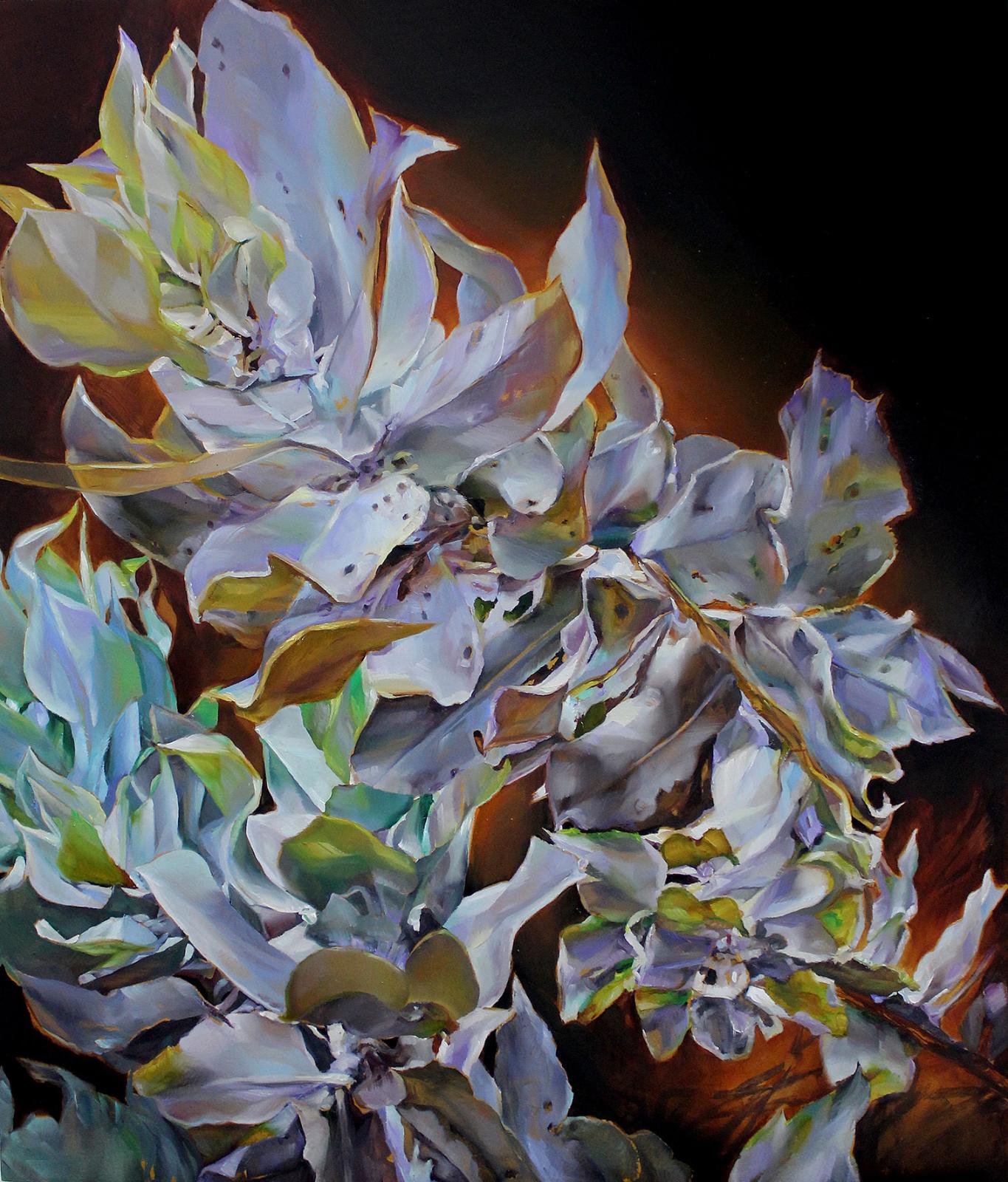 Karla Marchesi, Silverfox, 2020, Öl auf Holz, 60 cm 50 cm, Preis auf Anfrage, Galerie Cyprian Brenner
