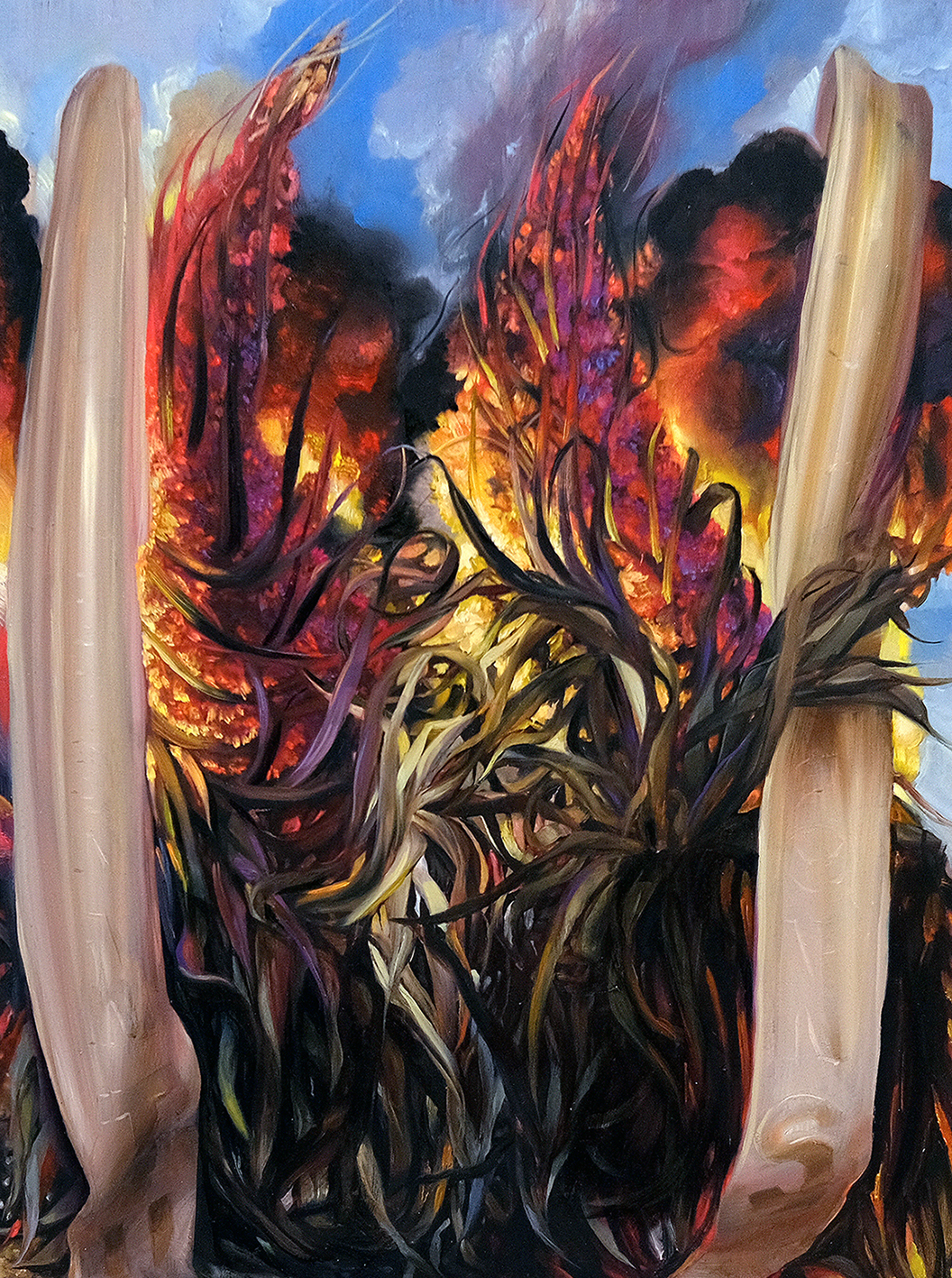 Karla Marchesi, Twin Flame, 2022, Öl auf Aluminium, 60 cm x 45 cm, Preis auf Anfrage, Galerie Cyprian Brenner