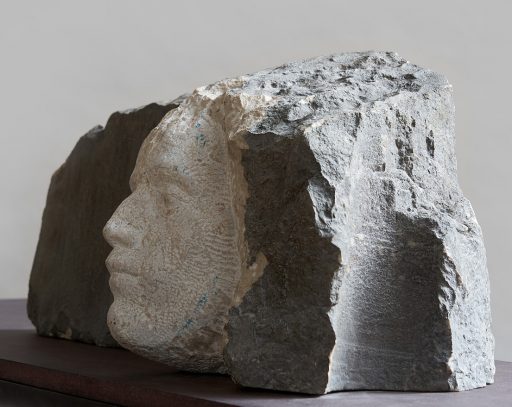 Laura Eckert, Rock (Seitenansicht 1), 2021, Untersberger Marmor, natürliche Verwitterung, 69 cm x 26 cm x 30 cm, Preis auf Anfrage , Galerie Cyprian Brenner