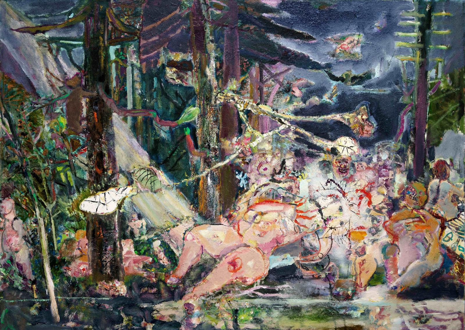 Werner Liebmann, Lichtung, 2023, Öl auf Leinwand, 200 cm x 270 cm, Preis auf Anfrage, Galerie Cyprian Brenner