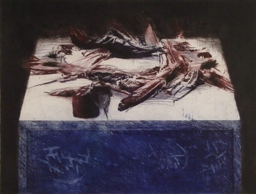 Werner Zaiss, Friedenstaube, 1992, Farbradierung, 52 cm x 69 cm, zaw014re, Preis auf Anfrage, SüdWestGalerie