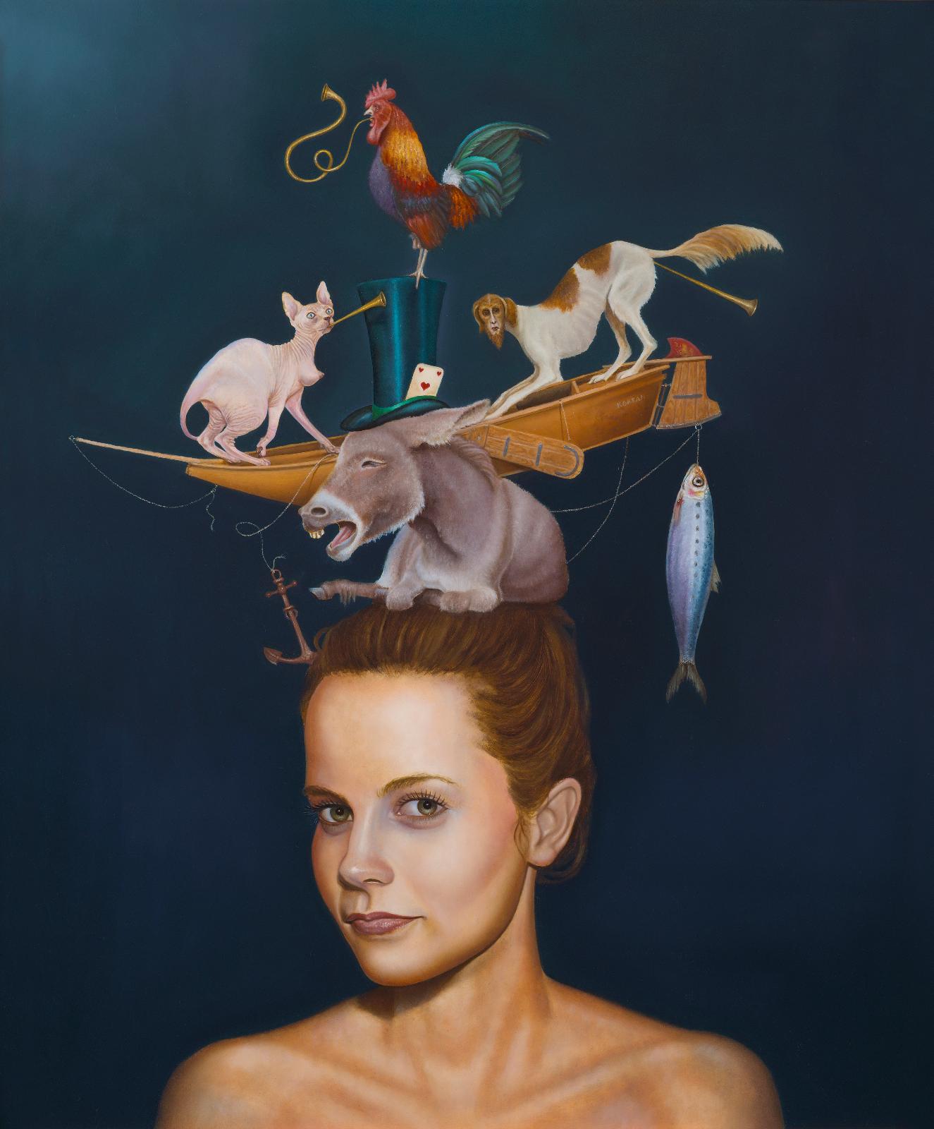 Frank Kortan, Bremer Hut, 2014, Öl auf Holz, 50 cm x 60 cm, Preis auf Anfrage, SüdWestGalerie