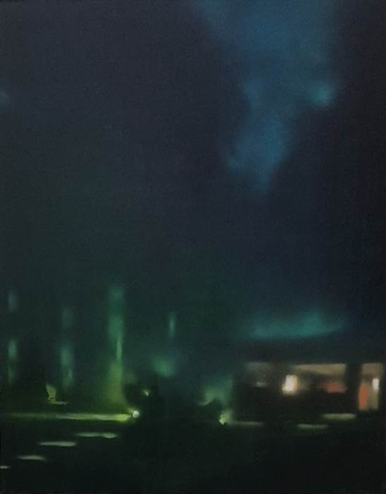 Franziskus Wendels, Das Treffen 1, 2021, Öl auf Leinwand, 120 cm x 100 cm, Preis auf Anfrage, Galerie Cyprian Brenner