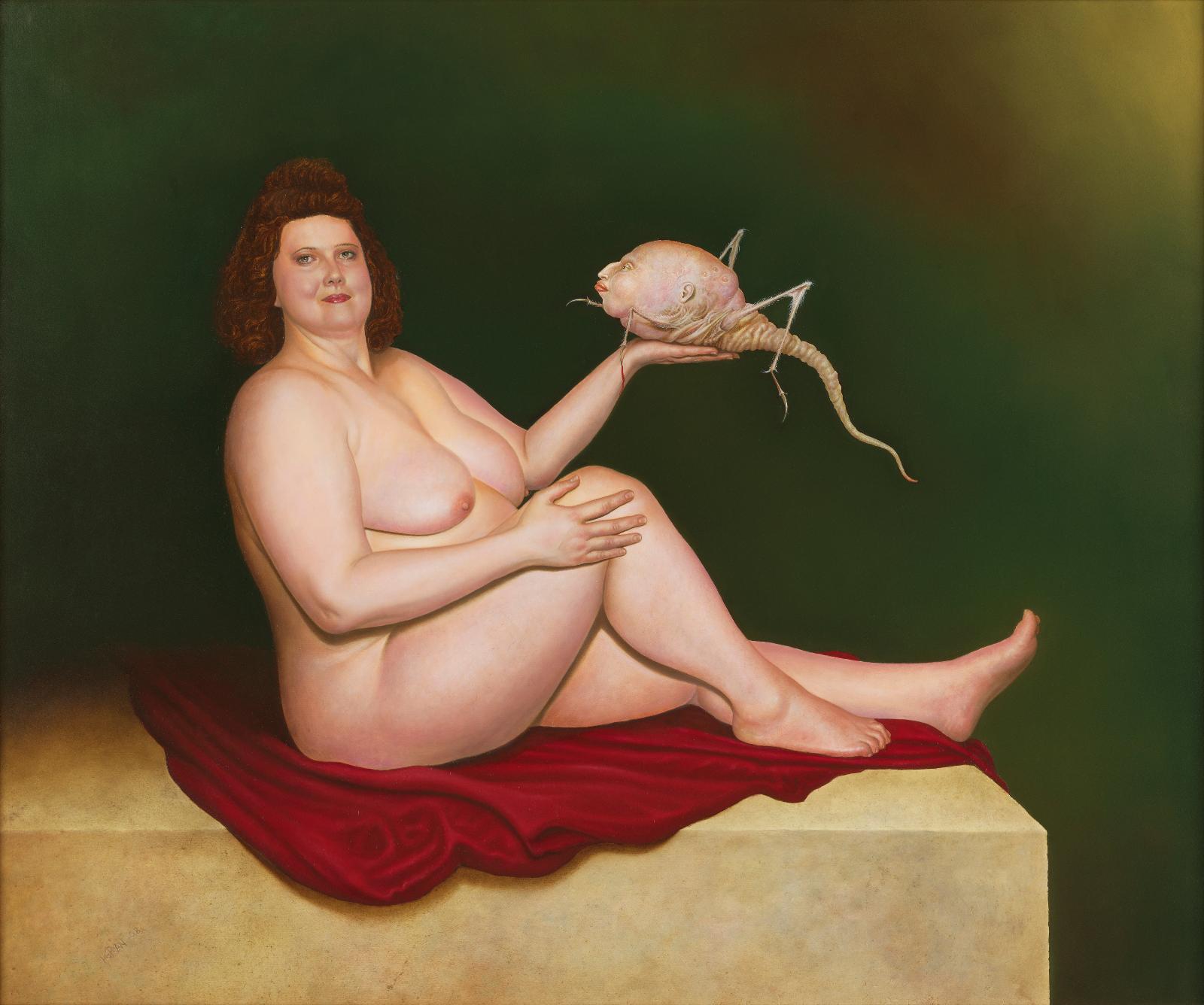 Frank Kortan, Glückliches Paar, 2008, Öl auf Holz, 50 cm x 60 cm, Preis auf Anfrage, SüdWestGalerie
