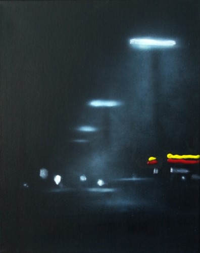 Franziskus Wendels, Rastplatz 2, 2023, Öl auf Leinwand, 50 cm x 40 cm, Preis auf Anfrage, Galerie Cyprian Brenner