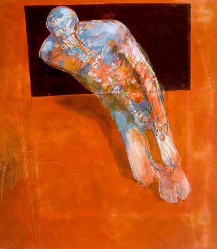 Roland Dörfler, Ausflug, 1997, Öl auf Nessel, 170 cm x 150 cm, Preis auf Anfrage, SüdWestGalerie