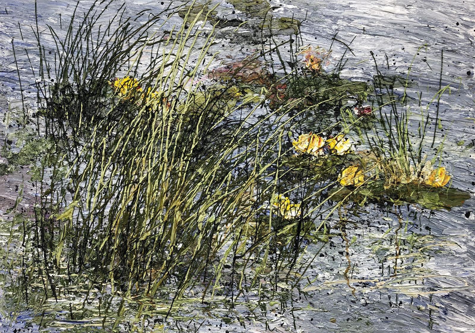 Helmut Helmes, Polder, 2021, Öl auf Leinwand, 100 cm x 140 cm, Preis auf Anfrage