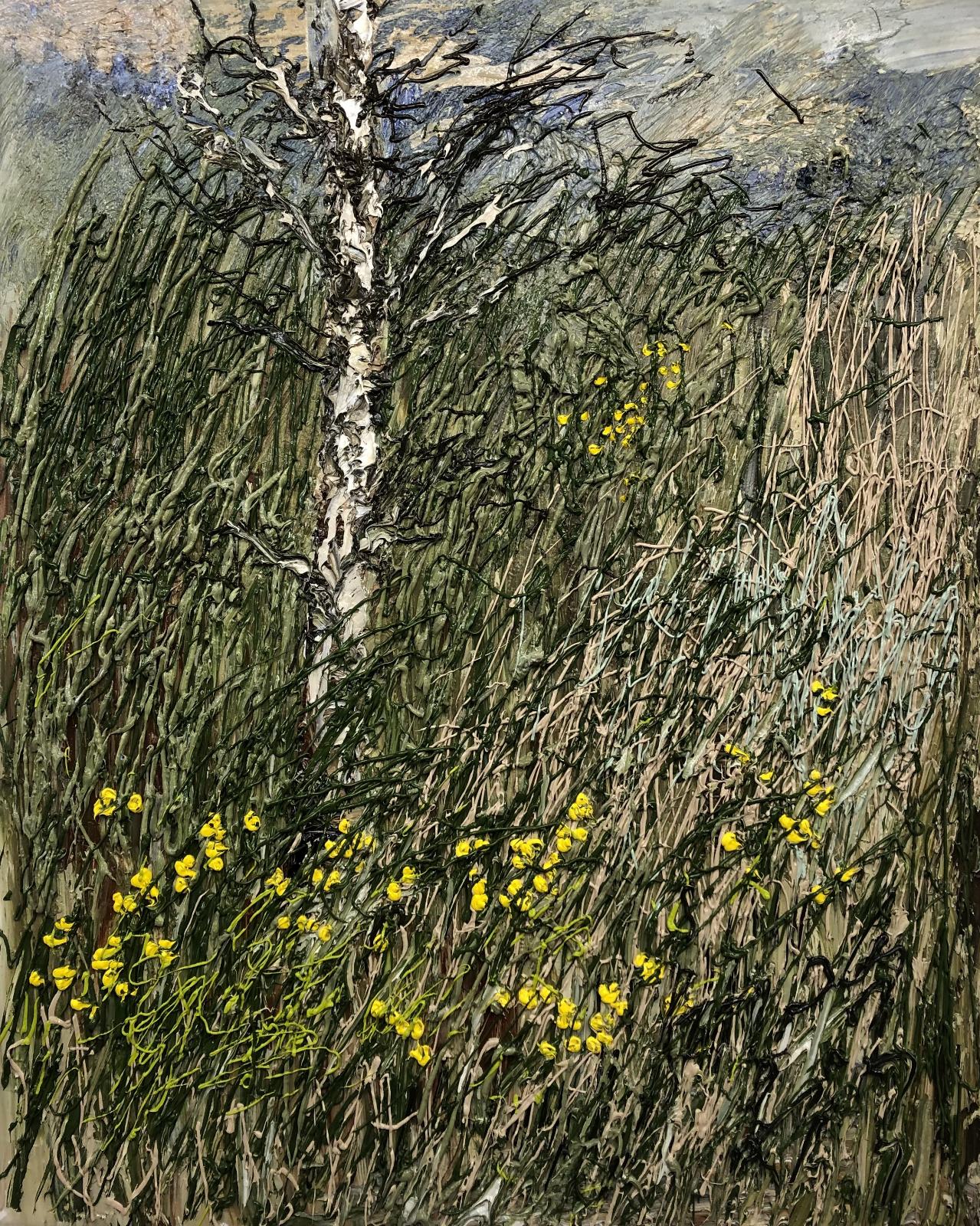 Helmut Helmes, kleine Gegend, 2023, Öl auf Leinwand, 100 cm x 89 cm, Preis auf Anfrage