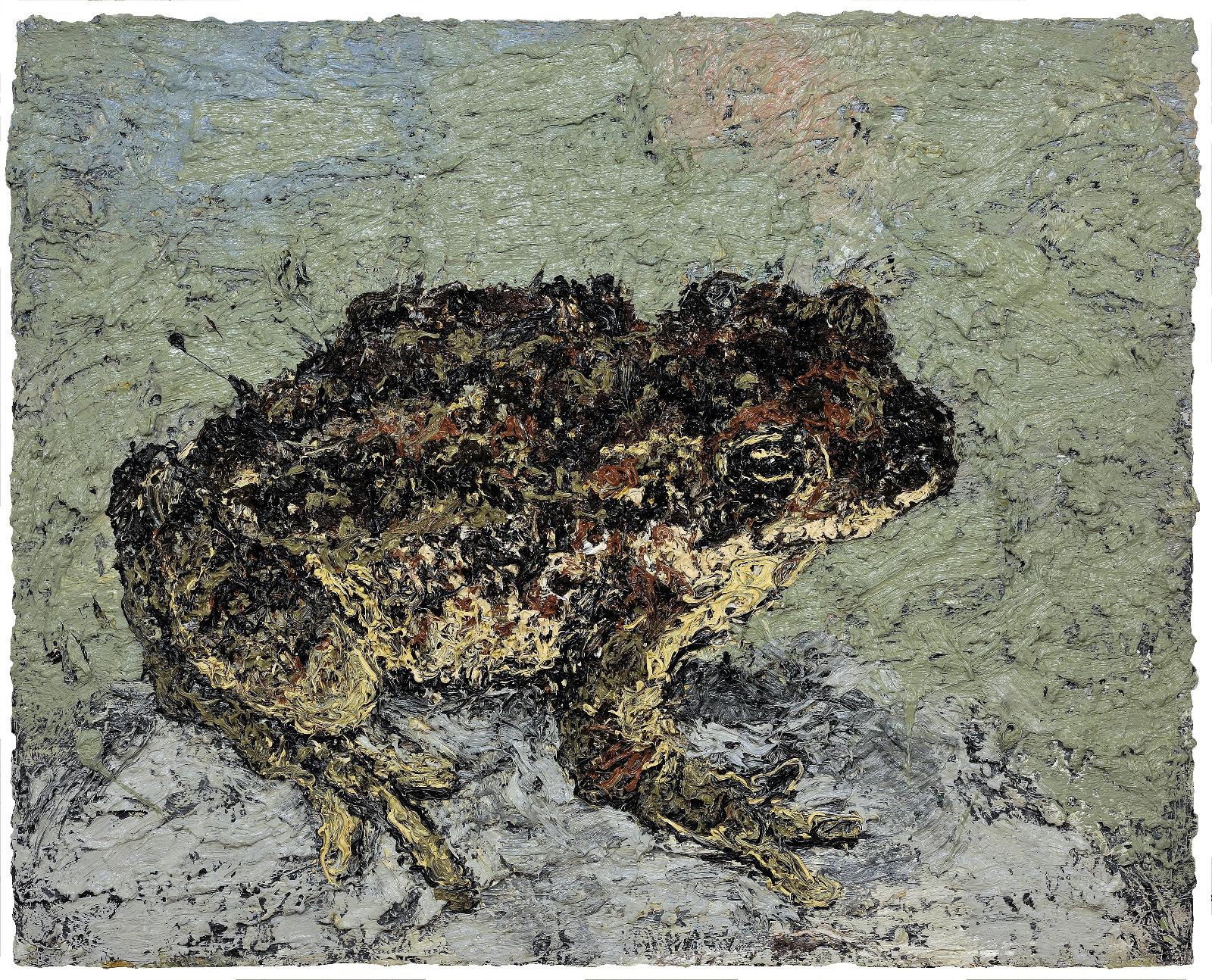 Helmut Helmes, Kröte, 2012-18, Öl auf Leinwand, 80 cm x 100 cm, Preis auf Anfrage