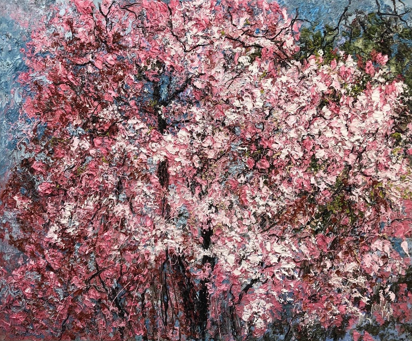 Helmut Helmes, Baumkrone, 2022, Öl auf Leinwand, 140 cm x 170 cm, verkauft!, Galerie Cyprian Brenner