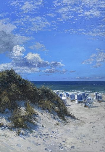 Peter Witt, Strandzugang auf Sylt, 2024, Öl auf Leinwand, 100 cm x 70 cm, verkauft!