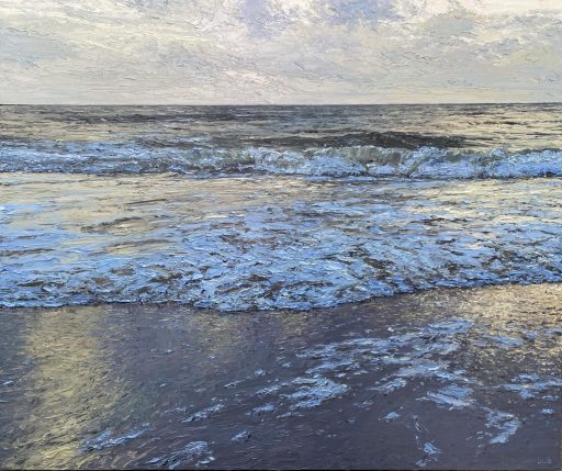 Peter Witt, Brandung bei Sonnenuntergang I, 202653000799, Öl auf Leinwand, 110 cm x 130 cm, Preis auf Anfrage, Galerie Cyprian Brenner