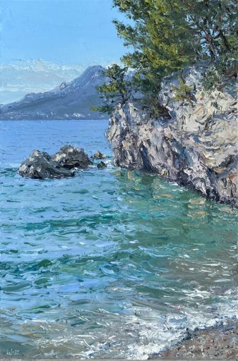 Peter Witt, Felsenküste, 2025, 60 cm x 40 cm, Preis auf Anfrage, Galerie Cyprian Brenner