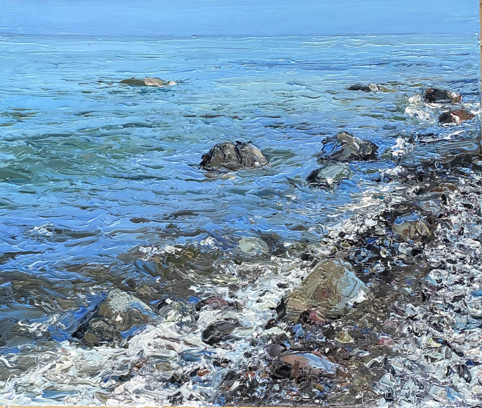 Peter Witt, Steine an der Ostsee, 202617000799, 2026, Öl auf Leinwand, 50 cm x 60 cm, Preis auf Anfrage, Galerie Cyprian Brenner