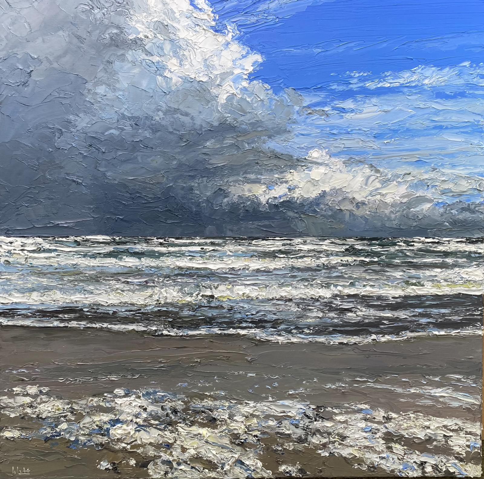 Peter Witt, Stürmische Brandung I, 202624000799, 2026, Öl auf Leinwand, 80 cm x 80 cm, Preis auf Anfrage, Galerie Cyprian Brenner