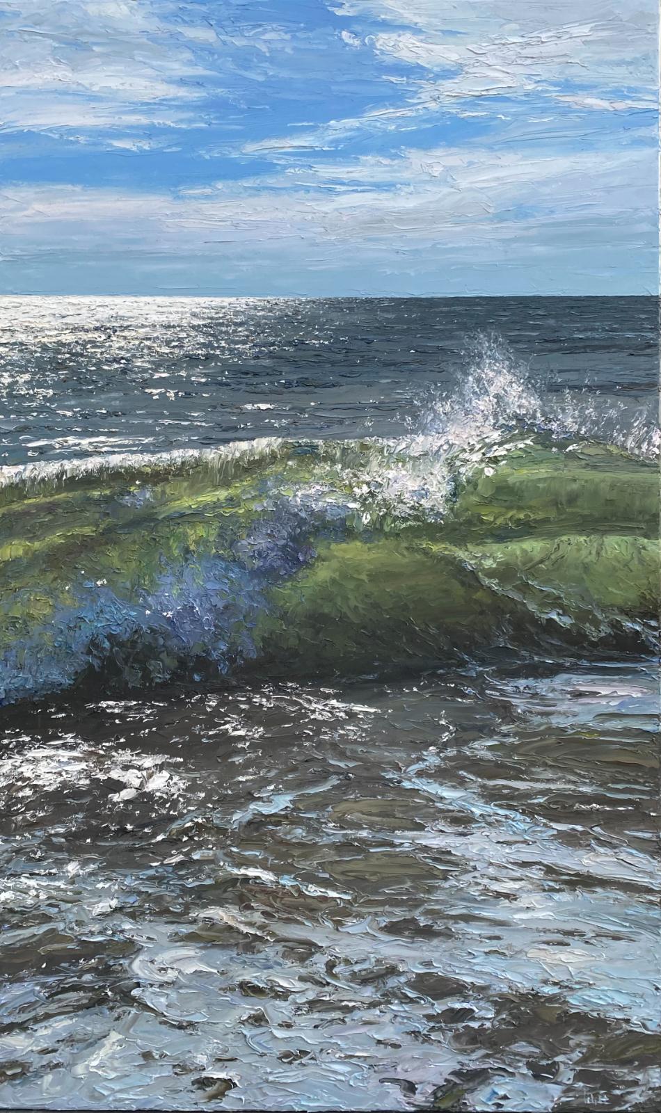 Peter Witt, Welle, 2025, Öl auf Leinwand, 150 cm x 90 cm, Preis auf Anfrage, Galerie Cyprian Brenner