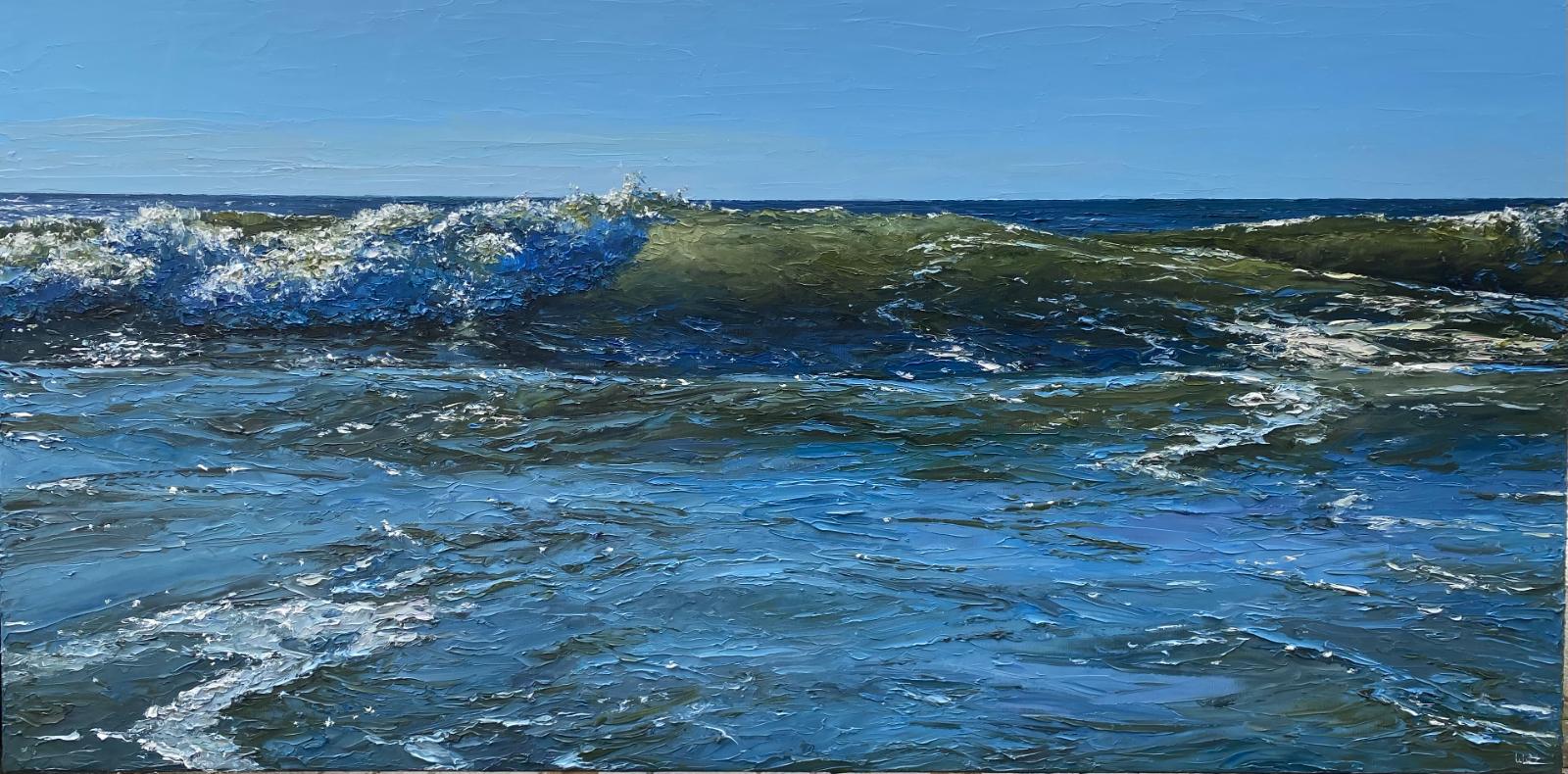 Peter Witt, Welle, 2025, Öl auf Leinwand, 80 cm x 160 cm, Preis auf Anfrage, Galerie Cyprian Brenner