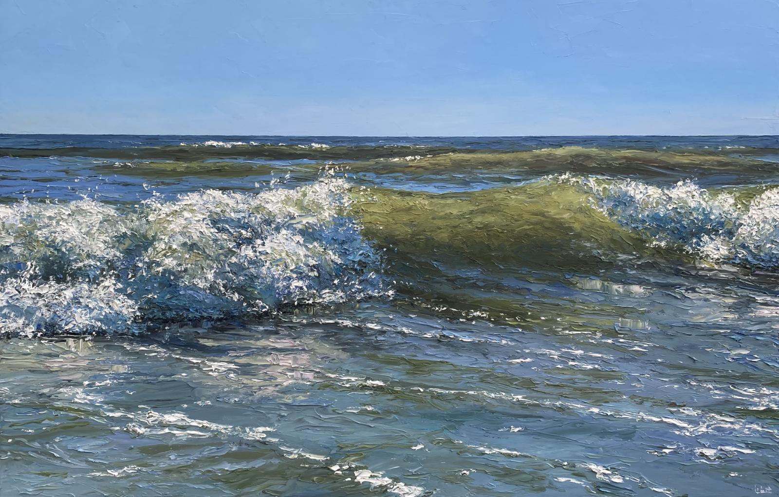 Peter Witt, Welle, 2025, Öl auf Leinwand, 90 cm x 140 cm, Preis auf Anfrage, Galerie Cyprian Brenner