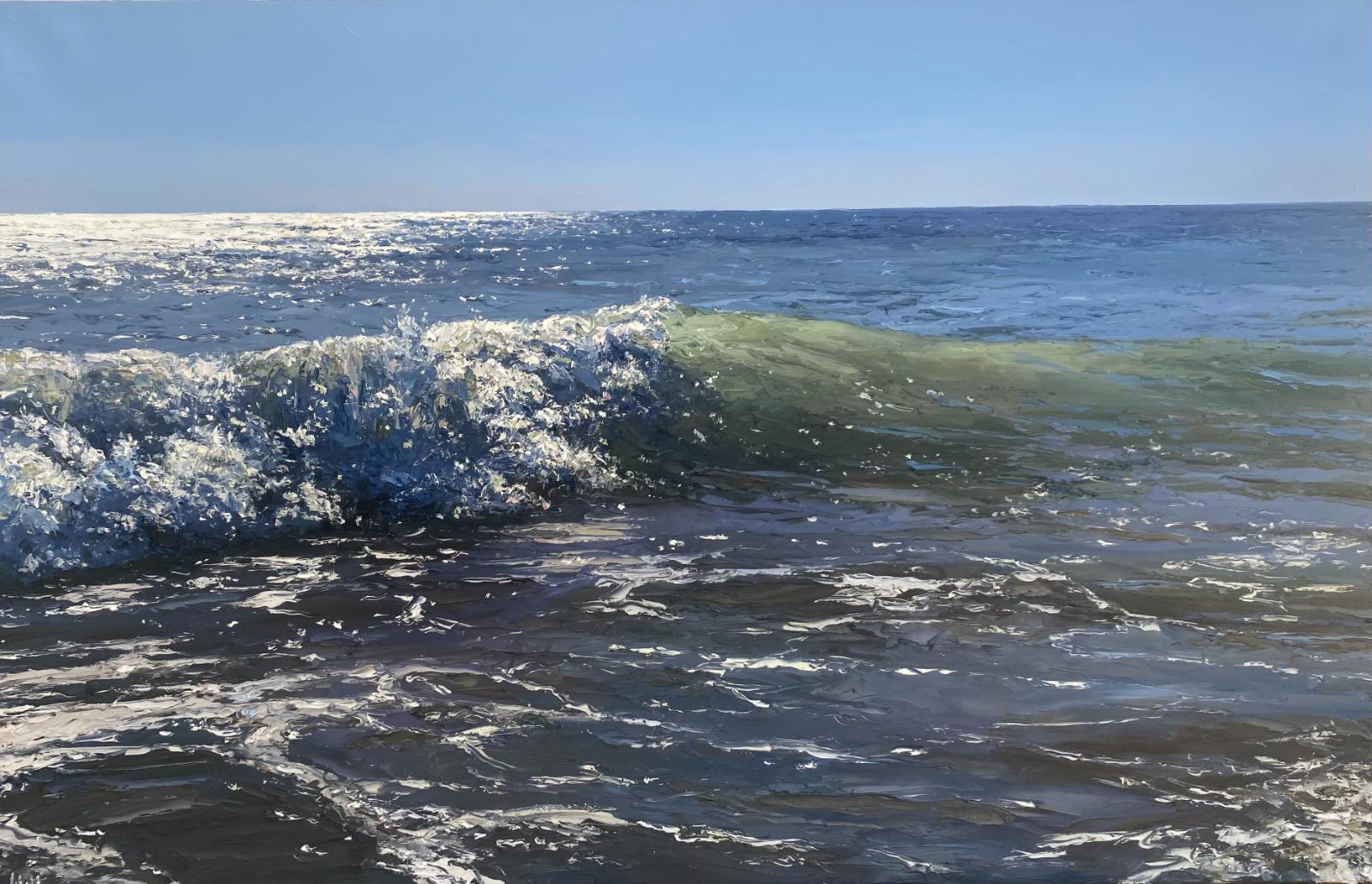 Peter Witt, Welle im Gegenlicht II, 202639000799, 2026, Öl auf Leinwand, 80 cm x 125 cm, Preis auf Anfrage, Galerie Cyprian Brenner