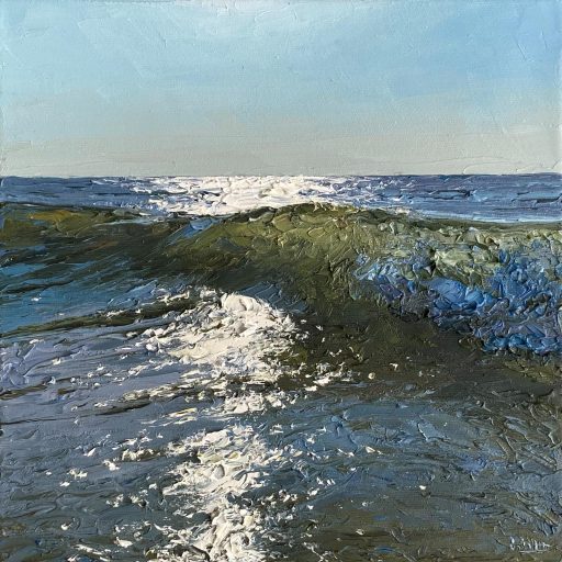 Peter Witt, Wellen I, 202612000799, 2026, Öl auf Leinwand, 30 cm x 30 cm, Preis auf Anfrage, Galerie Cyprian Brenner, IMG4886