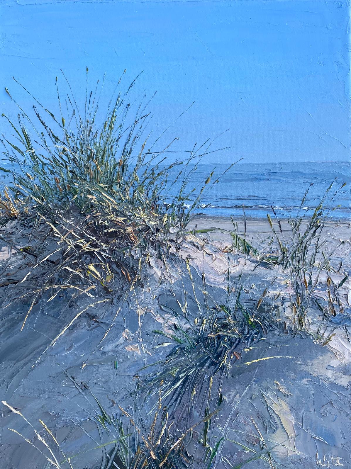 Peter Witt, Strandhafer, 2024, Öl auf Leinwand, 40 cm x 30 cm, verkauft!, Galerie Cyprian Brenner