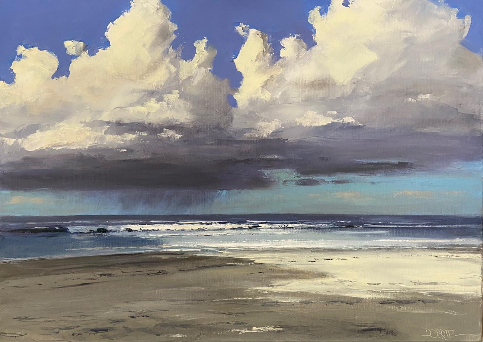 Stefan Dobritz, Am Weststrand Sylt, 2022, Öl auf Leinwand, 50 cm x 70 cm, Preis auf Anfrage, Galerie Cyprian Brenner