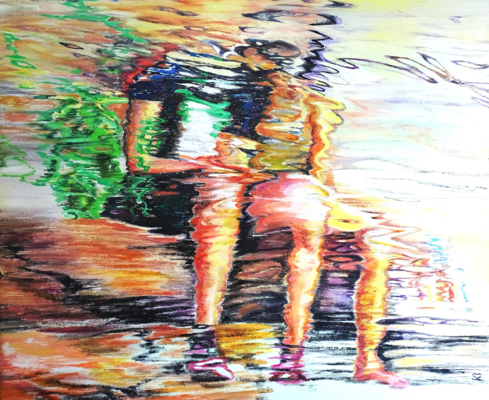 Susanne Scholz, Amour fou, 50 cm x 60 cm, 2022, Öl auf Leinwand, Preis auf Anfrage, SüdWestGalerie