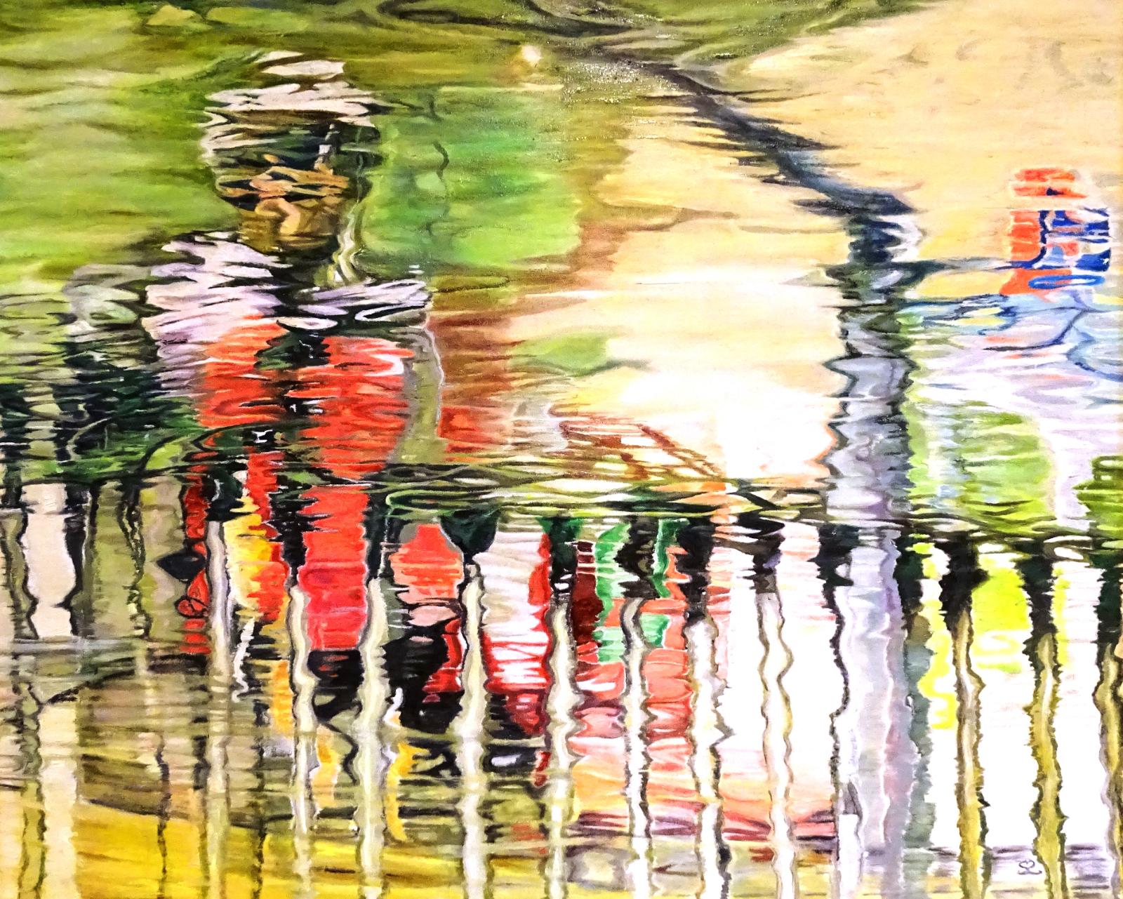 Susanne Scholz, Mann mit Helm, 80 cm x 100 cm, Öl auf Leinwand, 2022, Preis auf Anfrage, SüdWestGalerie