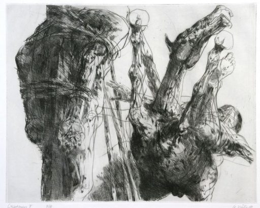 Roland Dörfler, Situationen, 1980, Blatt II, Auflage 10, 40 cm x 50 cm, Preis auf Anfrage, SüdWestGalerie
