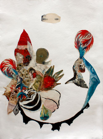 Yolanda Tabanera, Ohne Titel, 2013, Collage auf Papier, 140 cm x 95 cm, Preis auf Anfrage, Galerie Cyprian Brenner